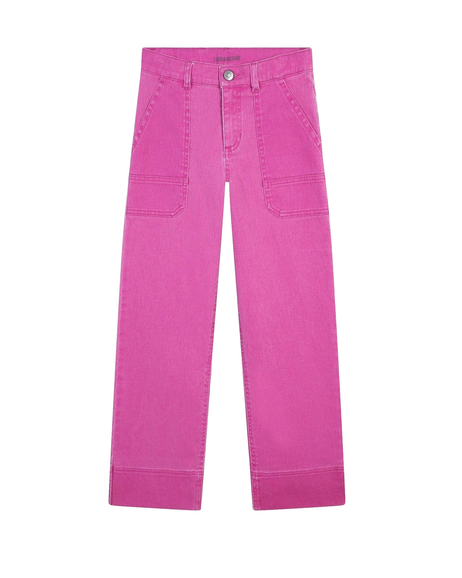 Pantalon large ajustable en coton - Rose Fuchsia