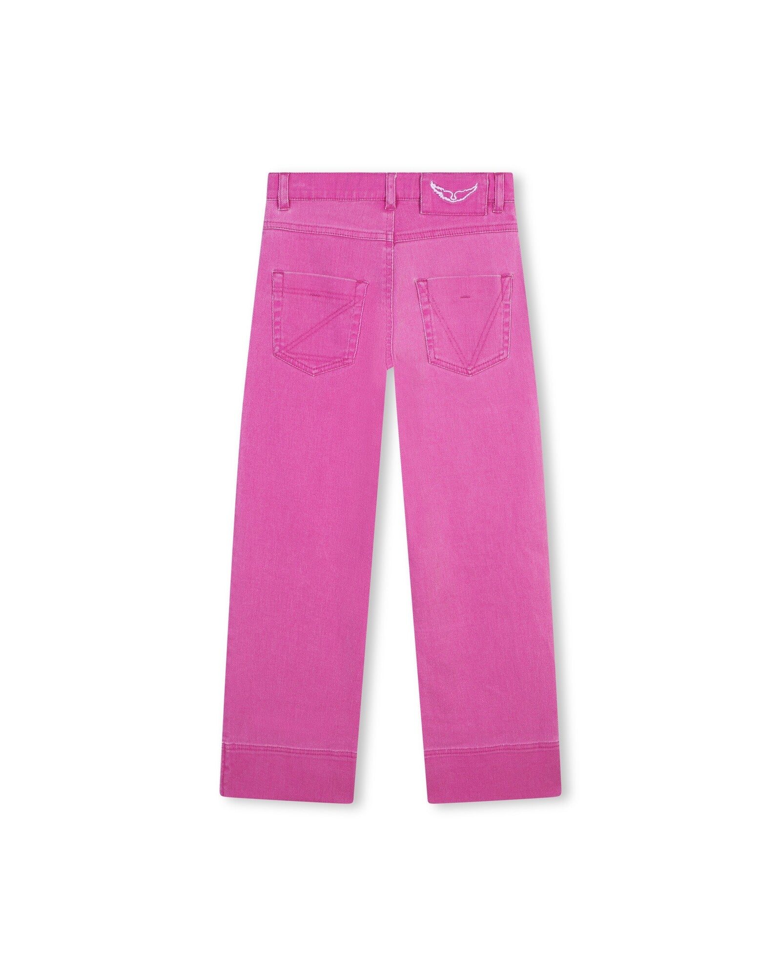 Pantalon large ajustable en coton - Rose Fuchsia