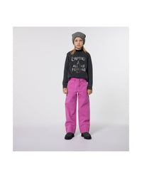 Pantalon large ajustable en coton - Rose Fuchsia