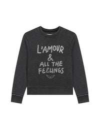 Sweatshirt à illustrations en molleton - Black