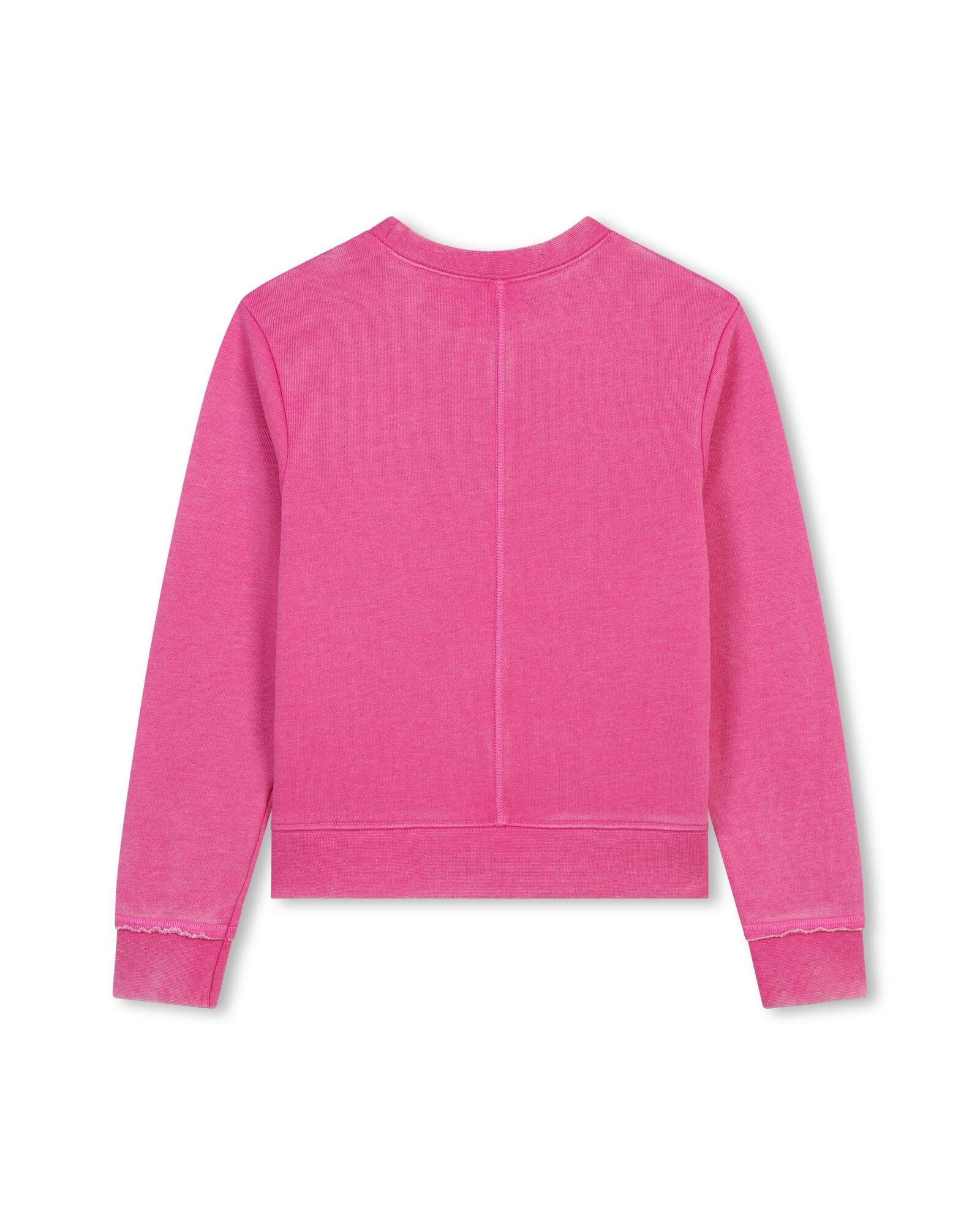 Illustrated fleece sweatshirt - Fuchsia pink