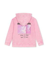 Long fleece hoodie - Deep Pink