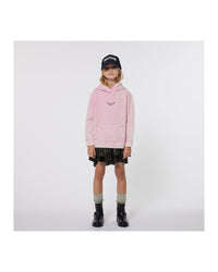 Long fleece hoodie - Deep Pink