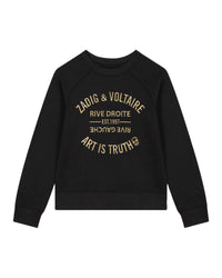 Sweat brodé en molleton - Black