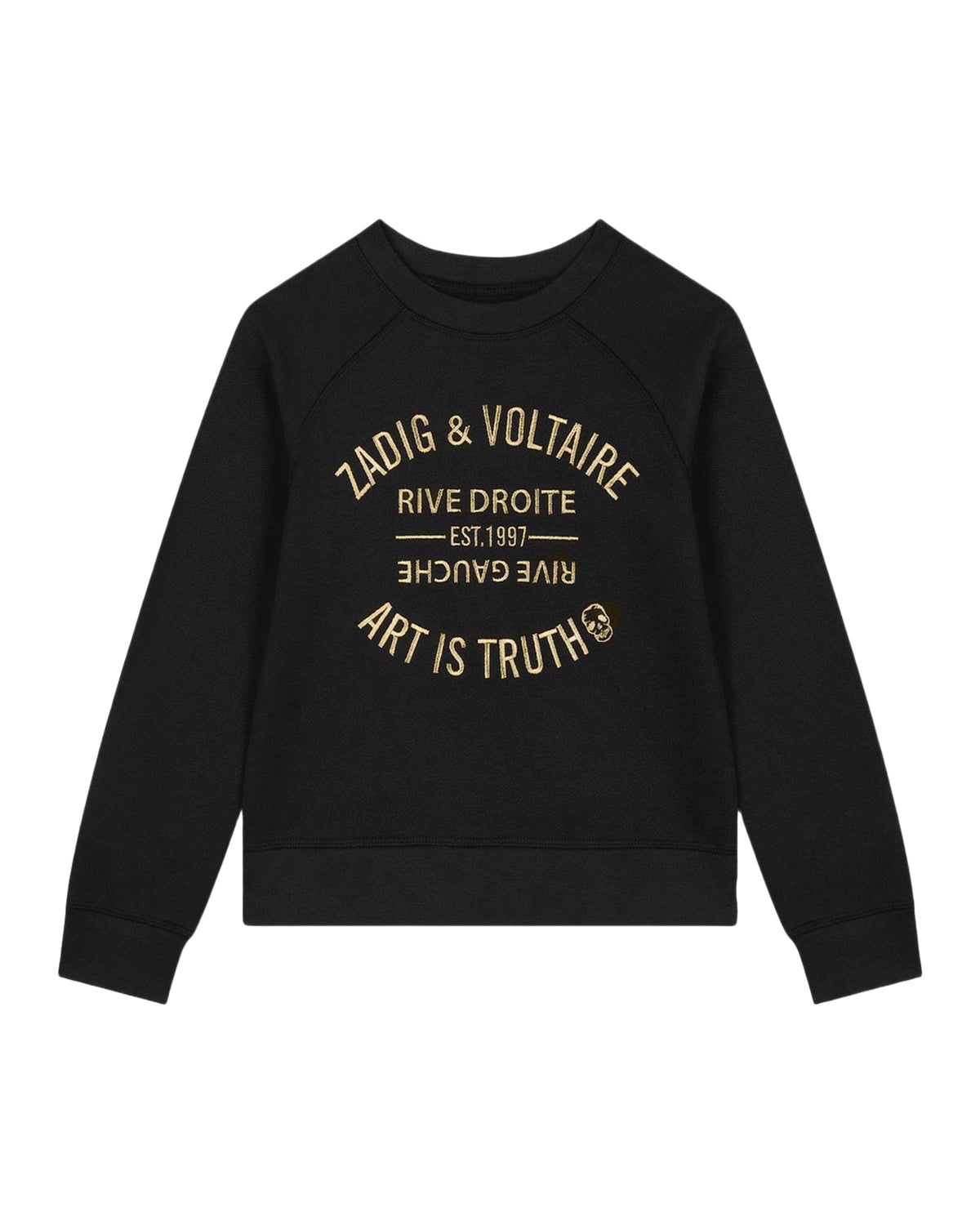 Sweat brodé en molleton - Black