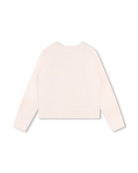 Sweatshirt brodé en molleton - Litchi