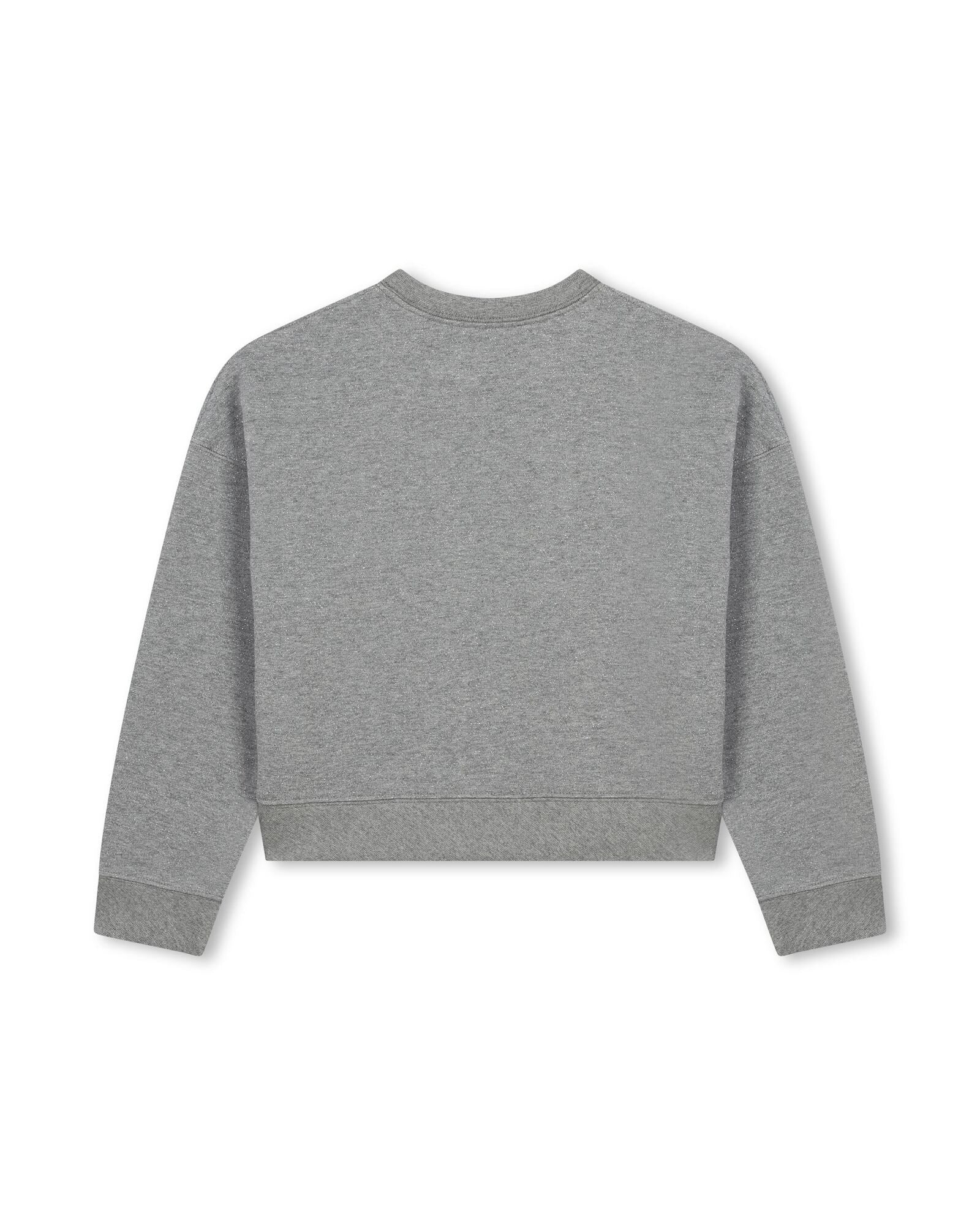 Sweatshirt fantaisie en molleton - Gris Chiné