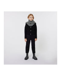 Cardigan col V à boutons en laine - Black
