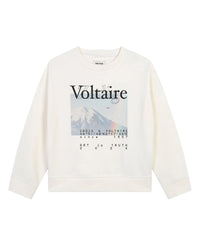 Illustrated fleece sweatshirt - Hot Milk