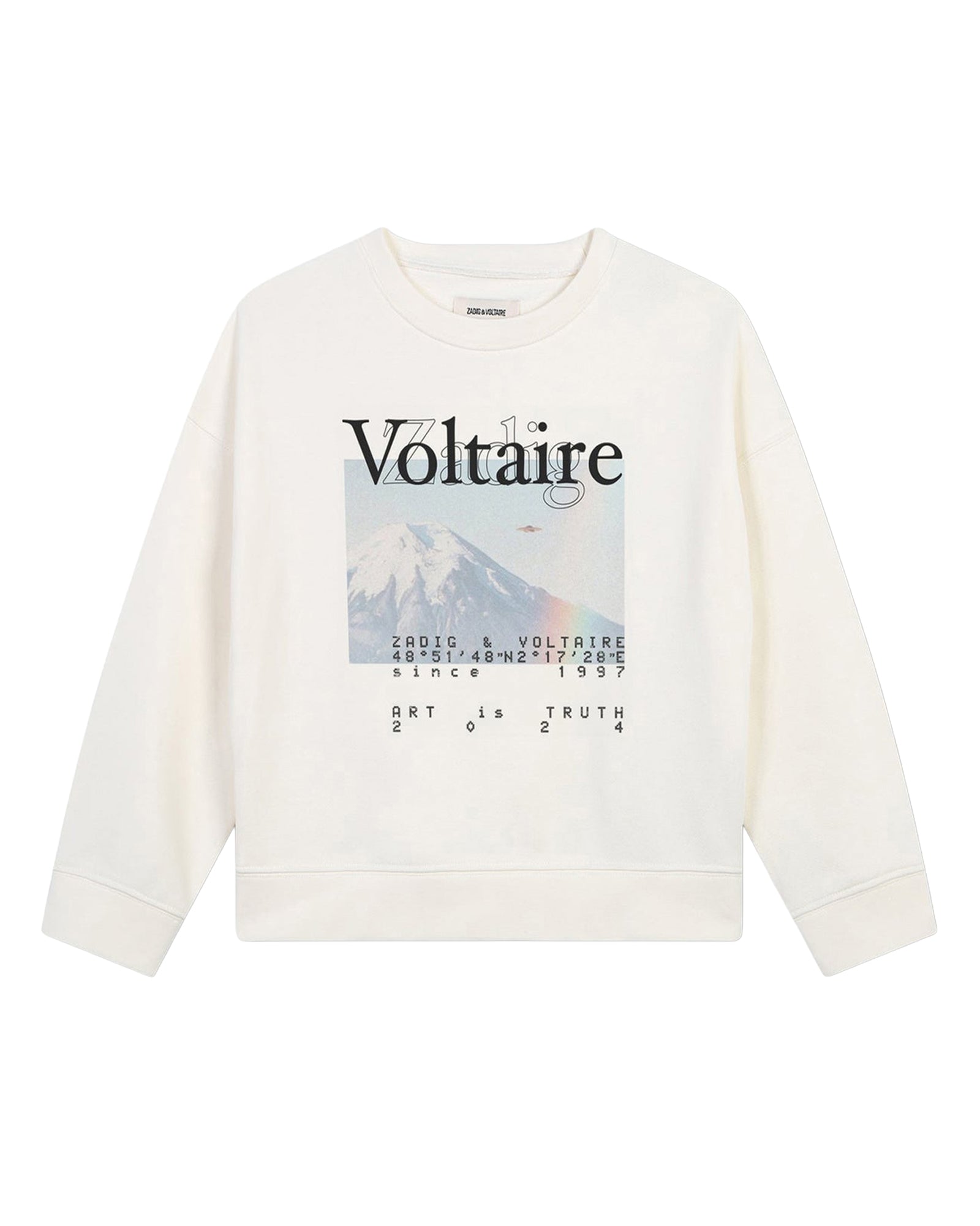 Illustrated fleece sweatshirt - Hot Milk