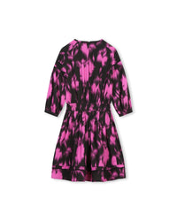 Robe à manches longues imprimée - Rose Fuchsia