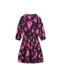 Robe à manches longues imprimée - Rose Fuchsia