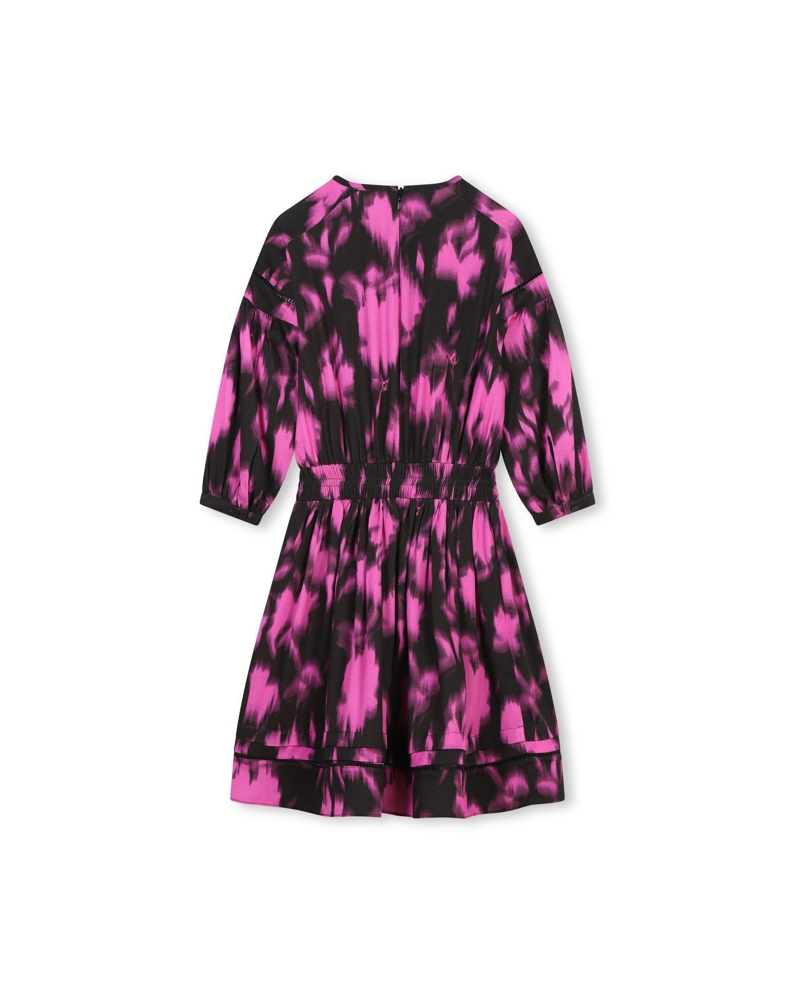 Robe à manches longues imprimée - Rose Fuchsia