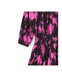 Robe à manches longues imprimée - Rose Fuchsia