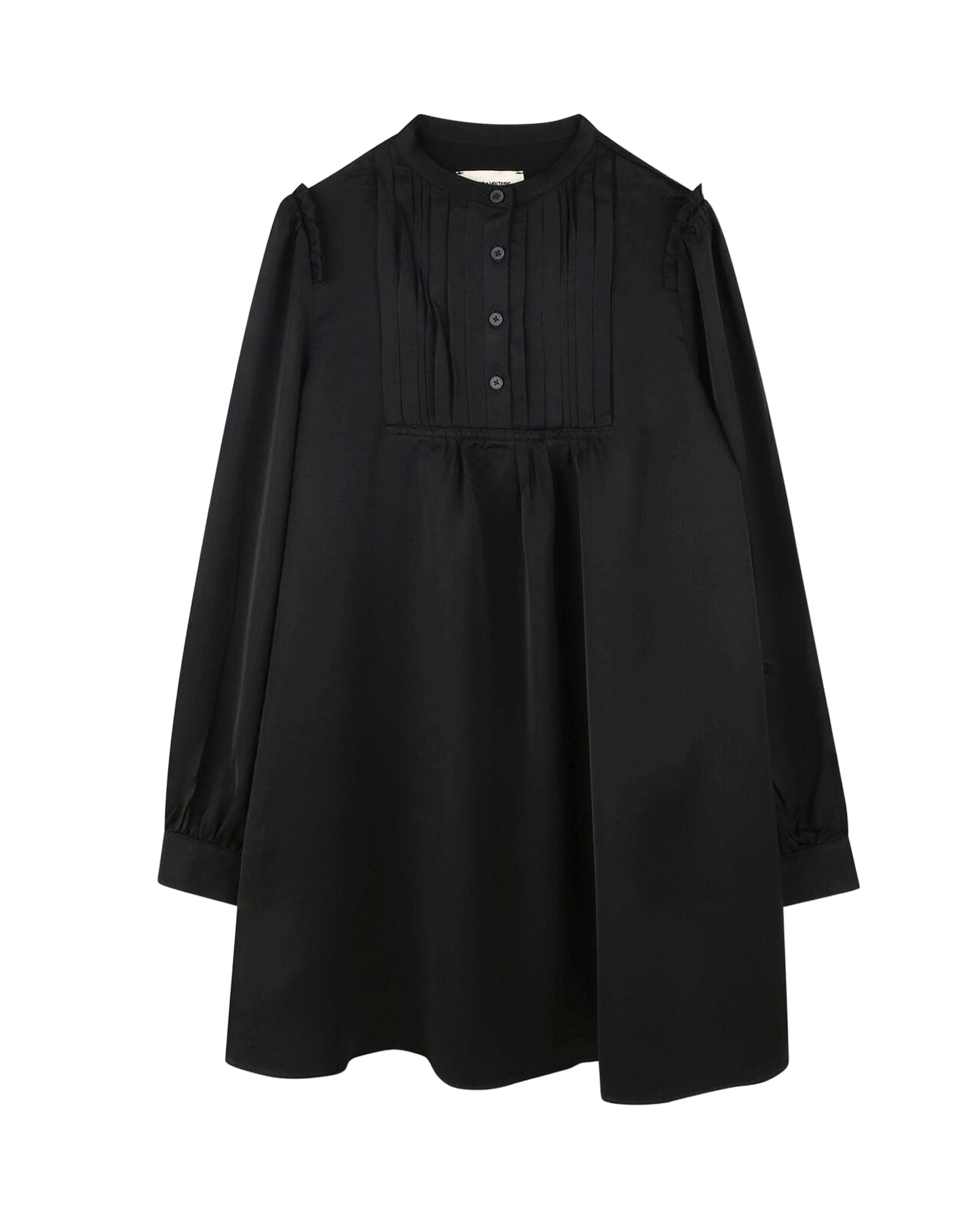 Ruffled bib dress - Black