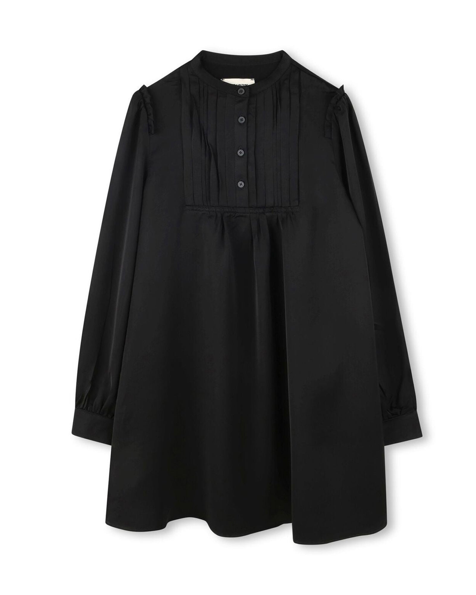 Robe plastron à volants - Black