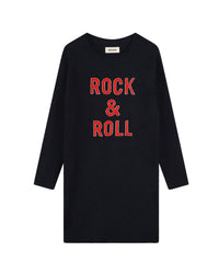 Wool and cashmere jacquard dress - Nuit
