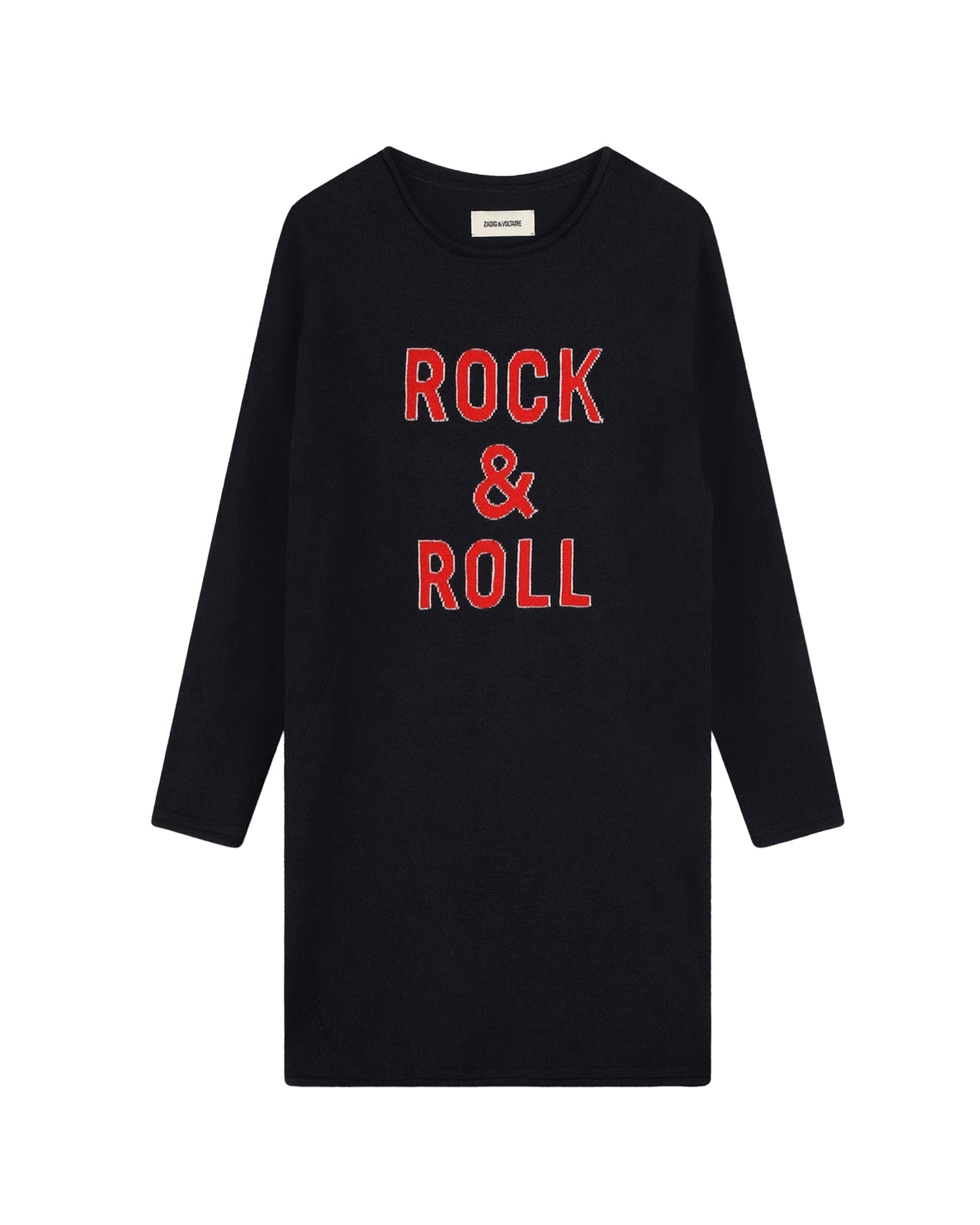 Wool and cashmere jacquard dress - Nuit