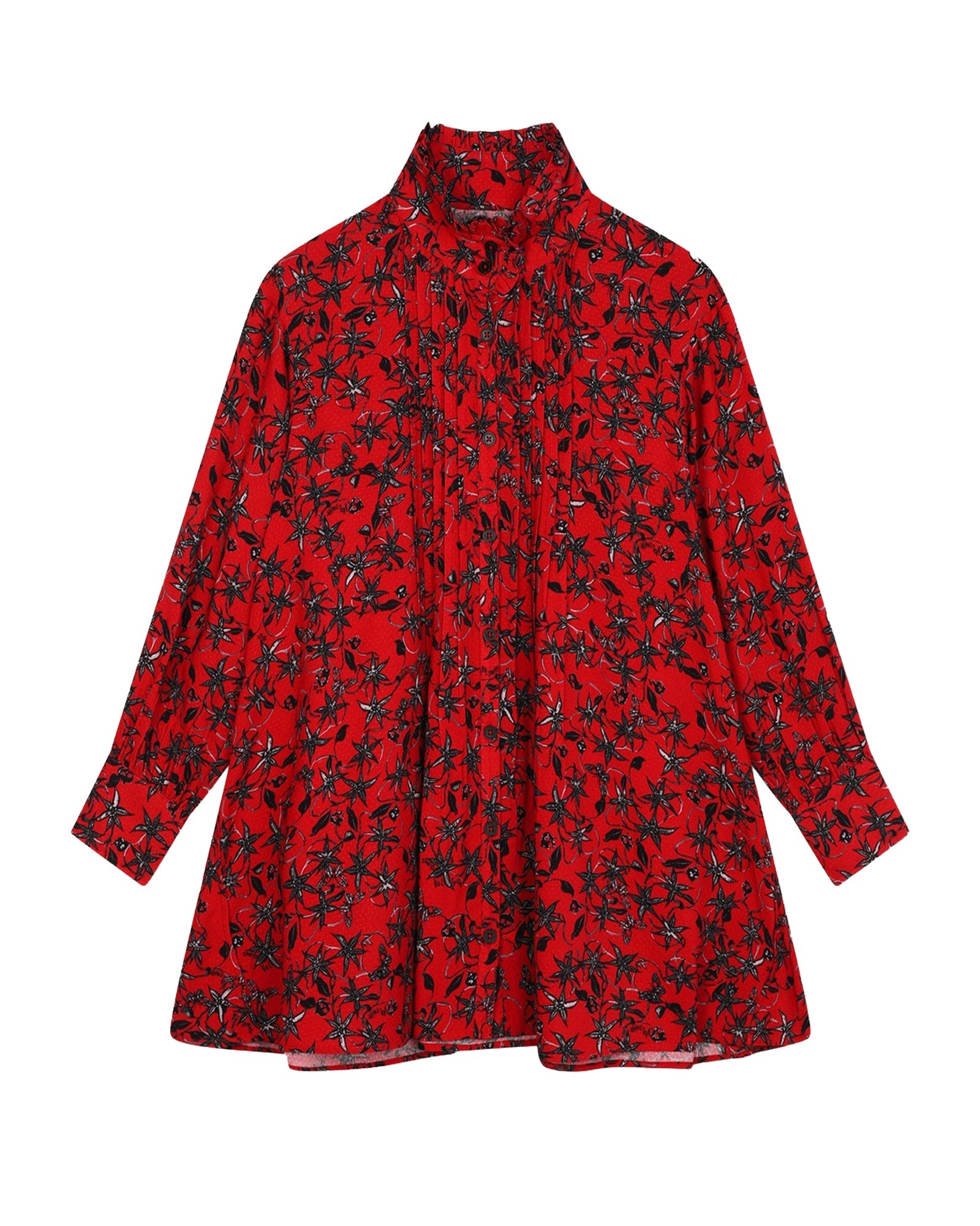 Fancy shirt dress - New Red