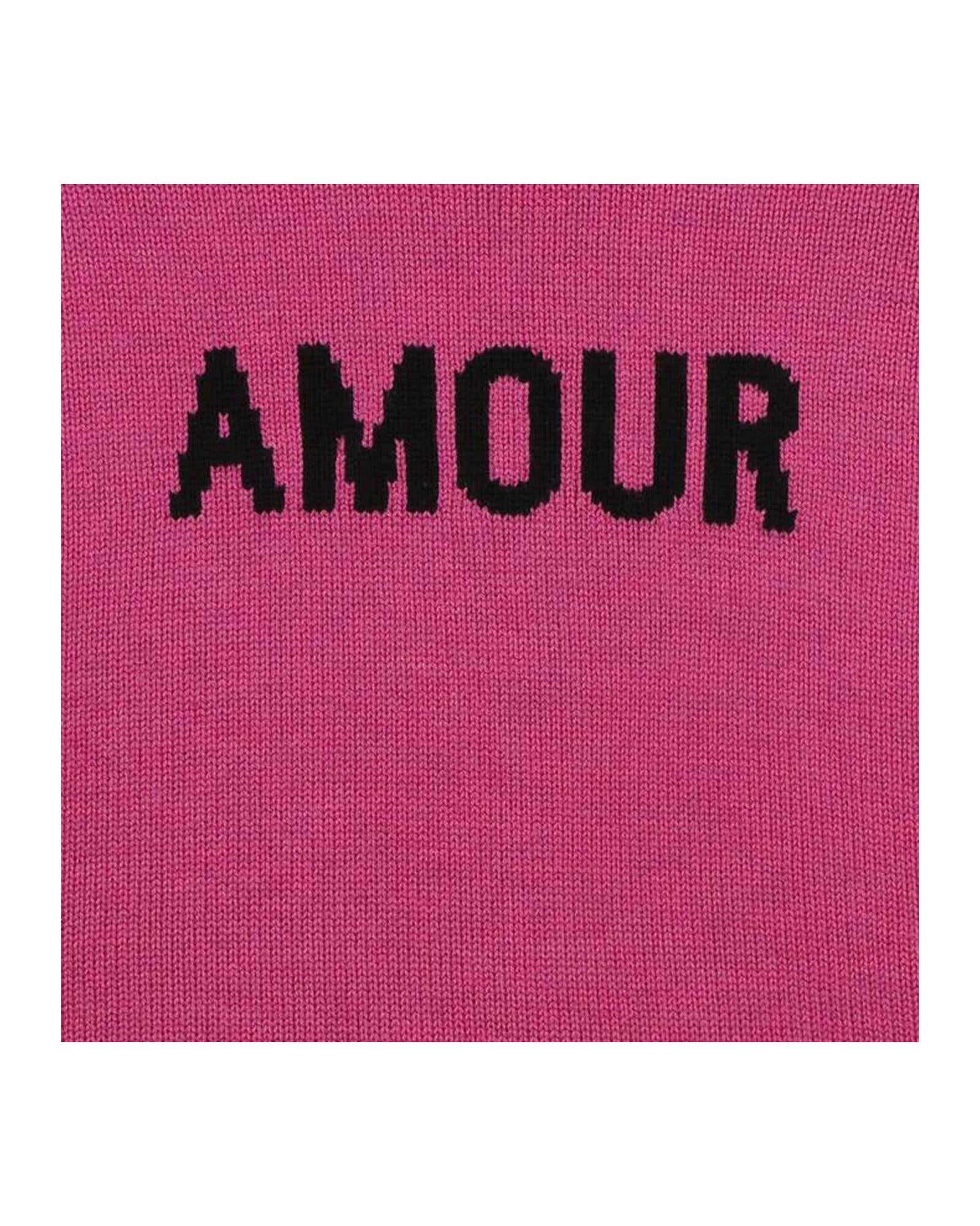 Pull col montant en laine - Rose Foncé