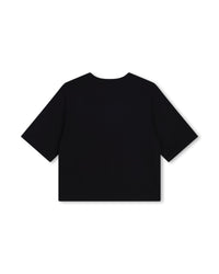 T-shirt à manches courtes à illustrations en coton - Black