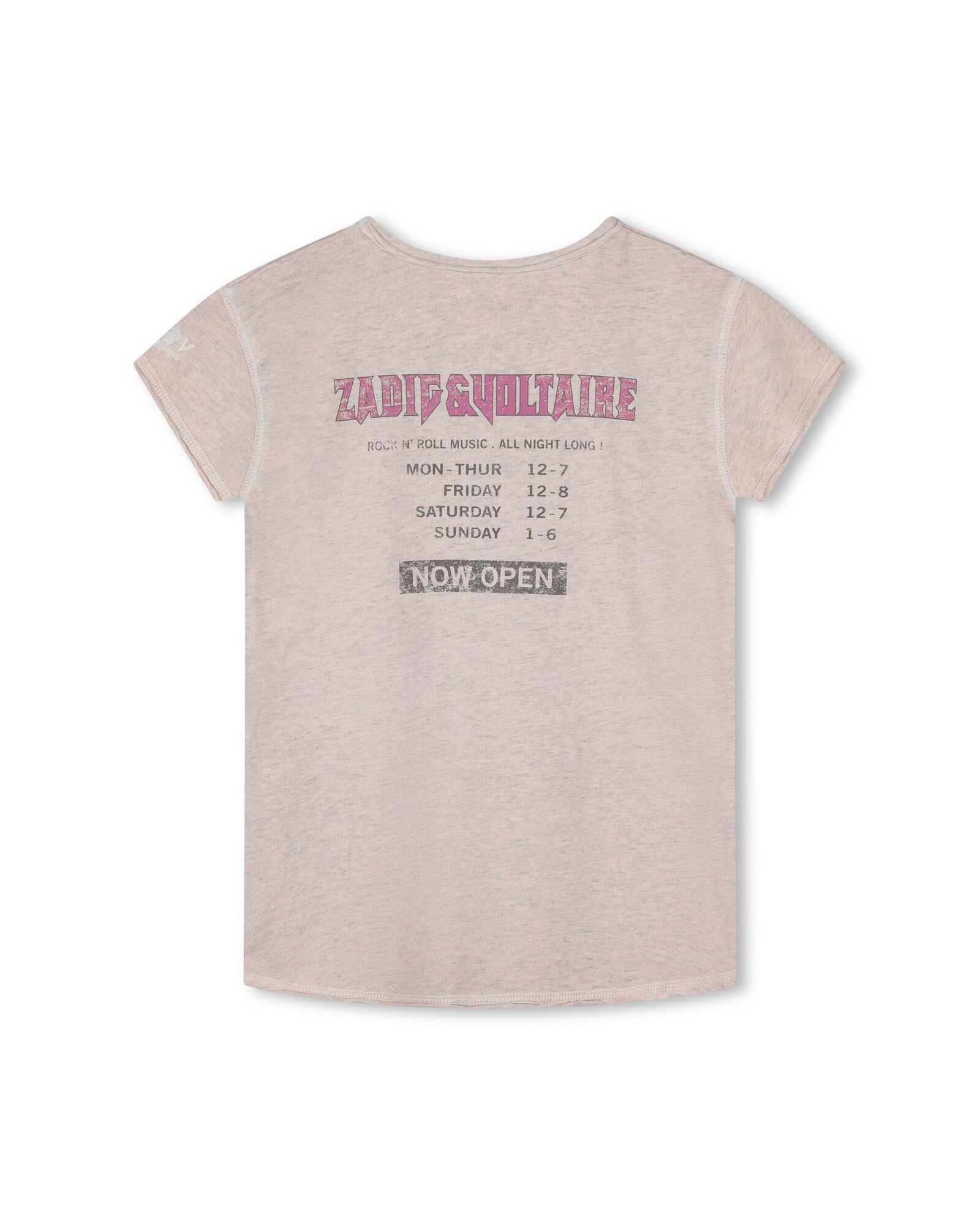 Short-sleeved T-shirt with cotton illustrations - Litchi