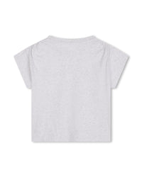 T-shirt à manches courtes à illustrations en coton - Gris Clair