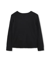T-shirt à manches longues à illustrations en coton - Black
