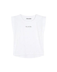 Short-sleeved T-shirt with cotton illustrations - White