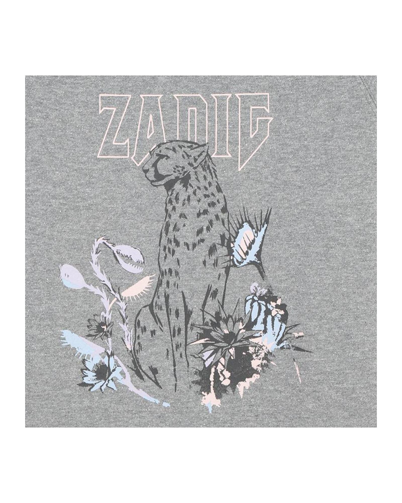 Robe à illustrations en coton - Gris Chiné