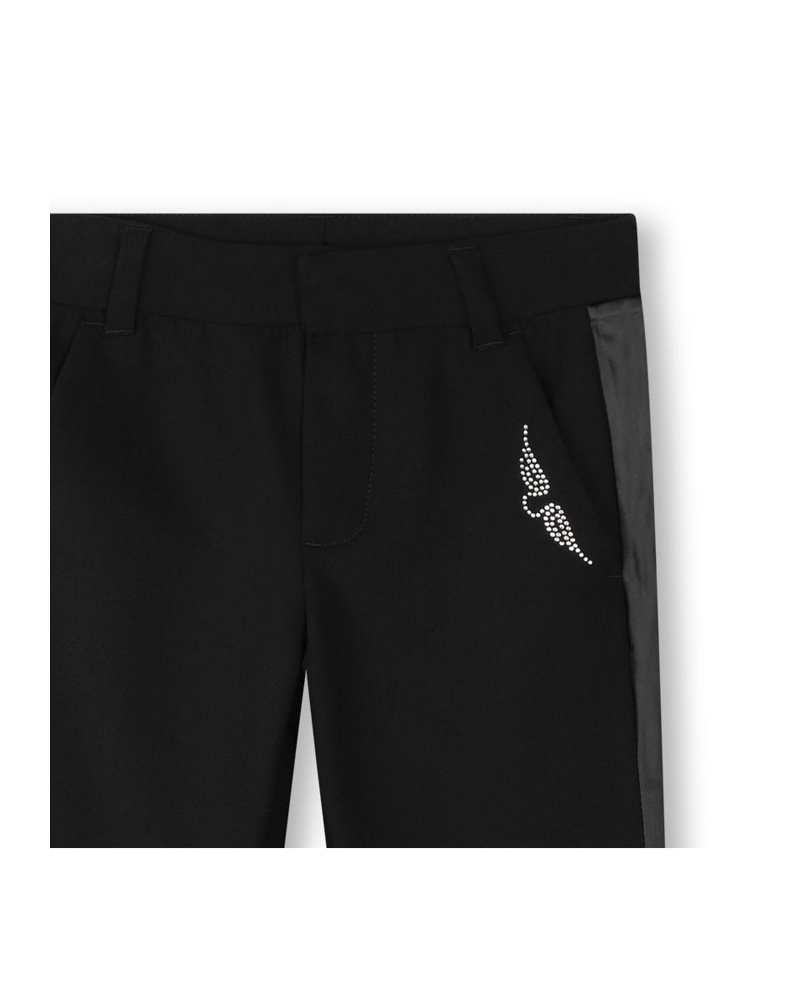 Rhinestone suit trousers - Black