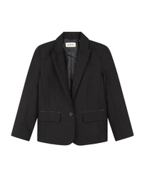 Veste tailleur à illustrations - Black