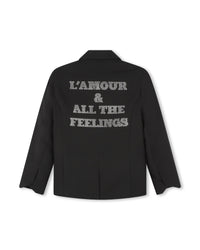 Illustrated suit jacket - Black