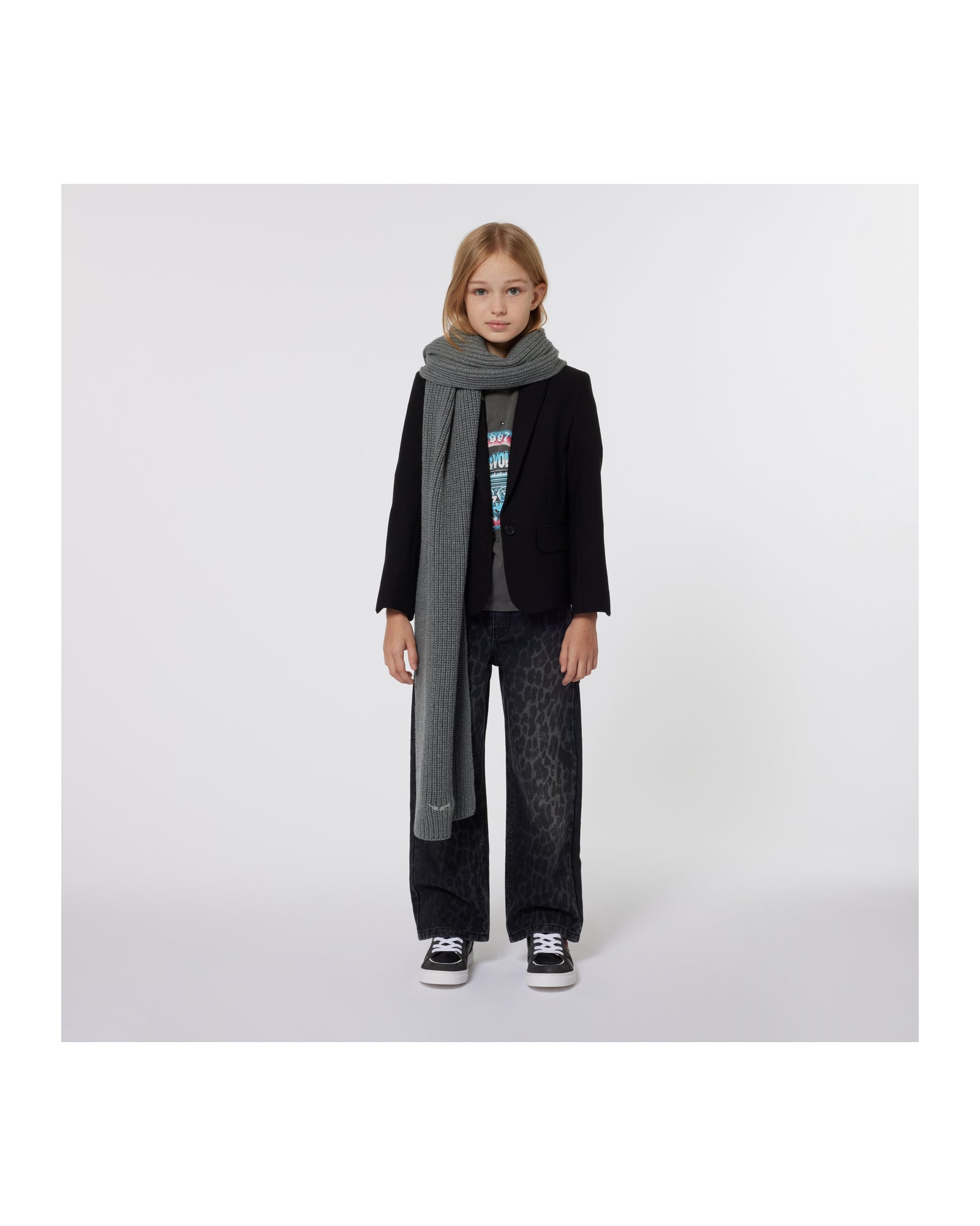 Illustrated suit jacket - Black