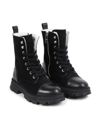 Bottines à lacets en cuir - Black
