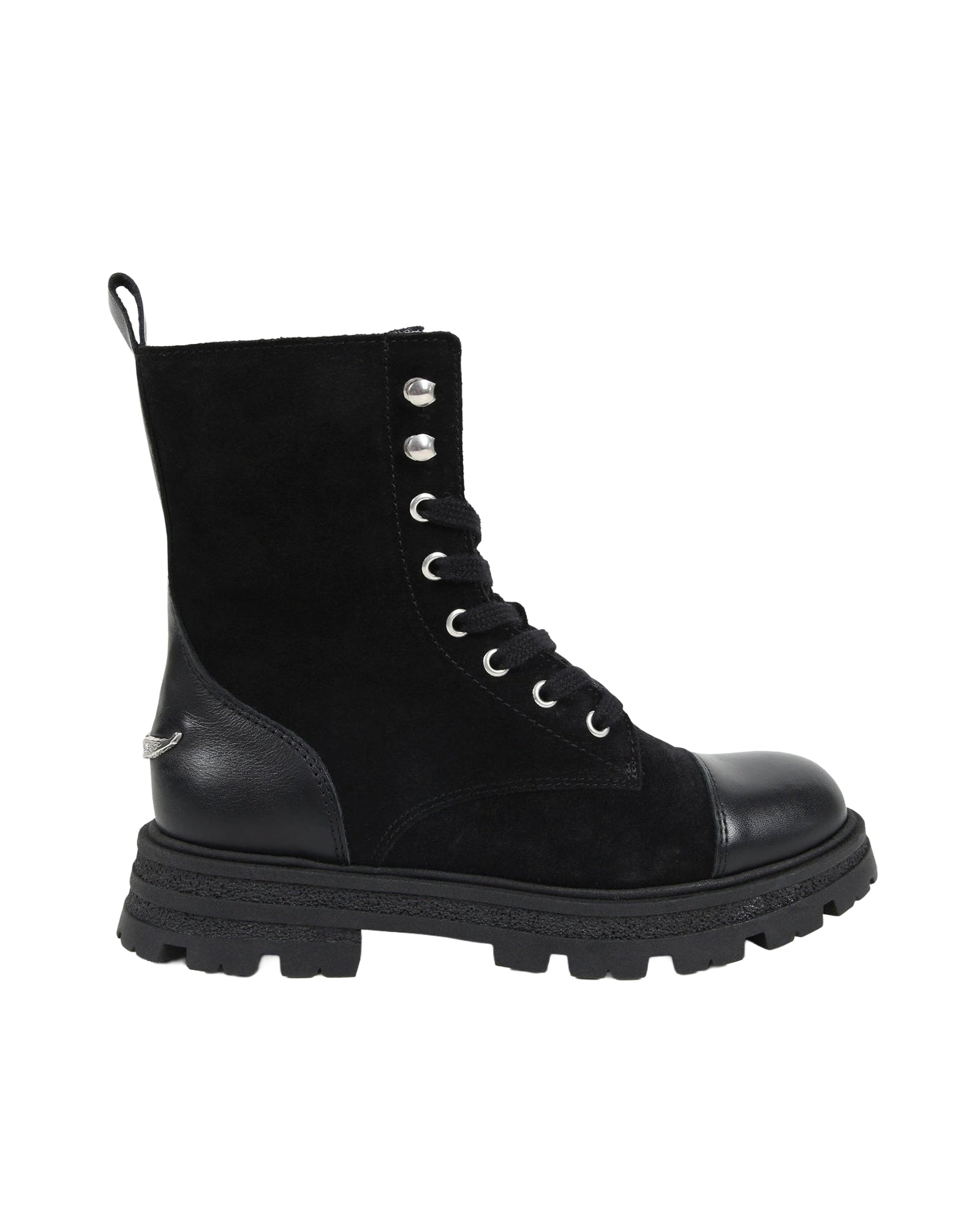 Leather lace-up boots - Black