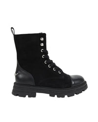 Bottines à lacets en cuir - Black