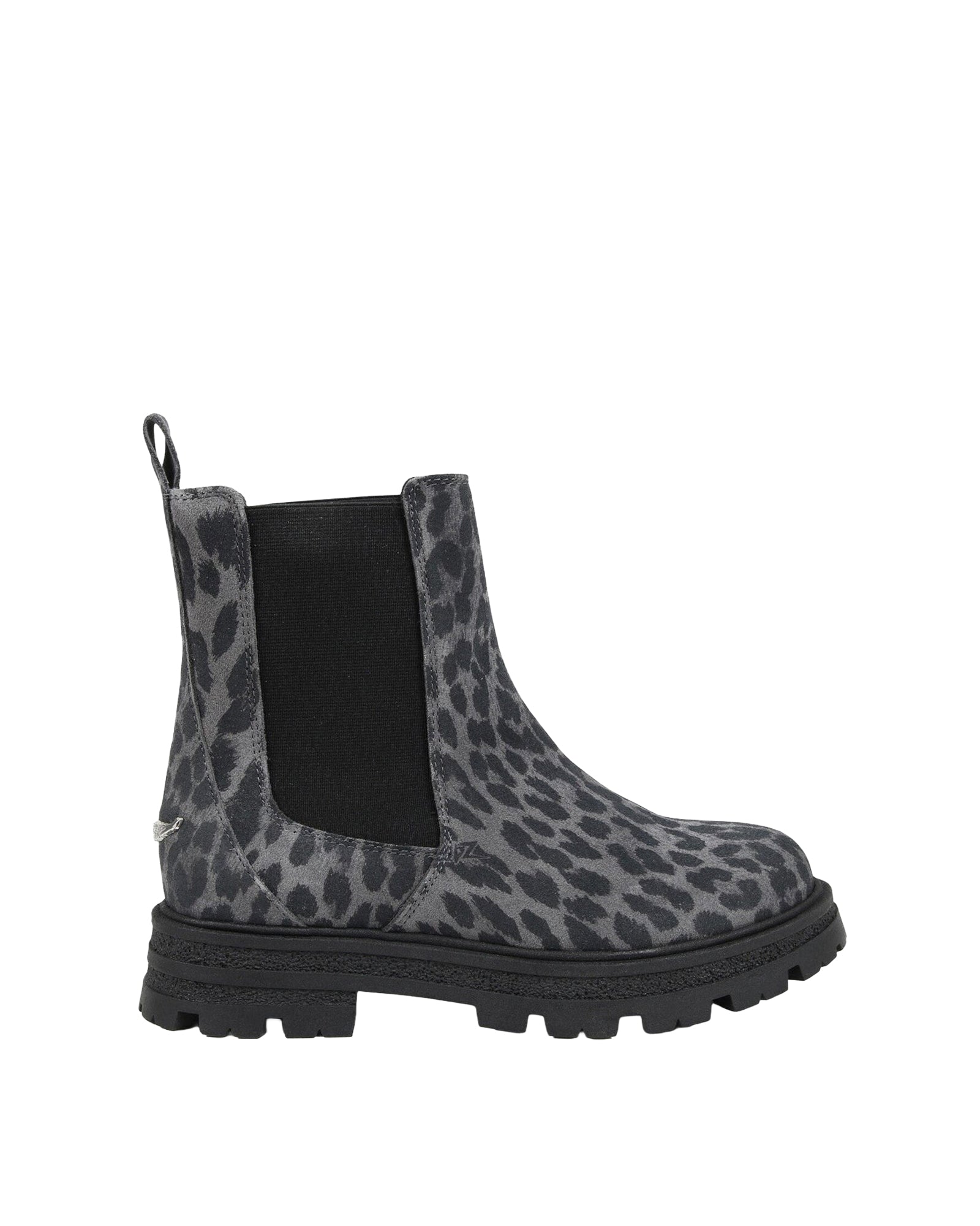 Bottines Chelsea imprmé léopard en cuir - Black