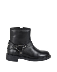 Bottines à zip en cuir - Black