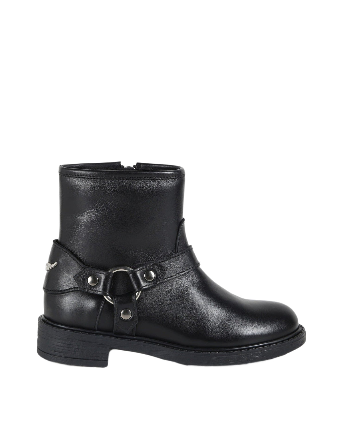 Bottines à zip en cuir - Black