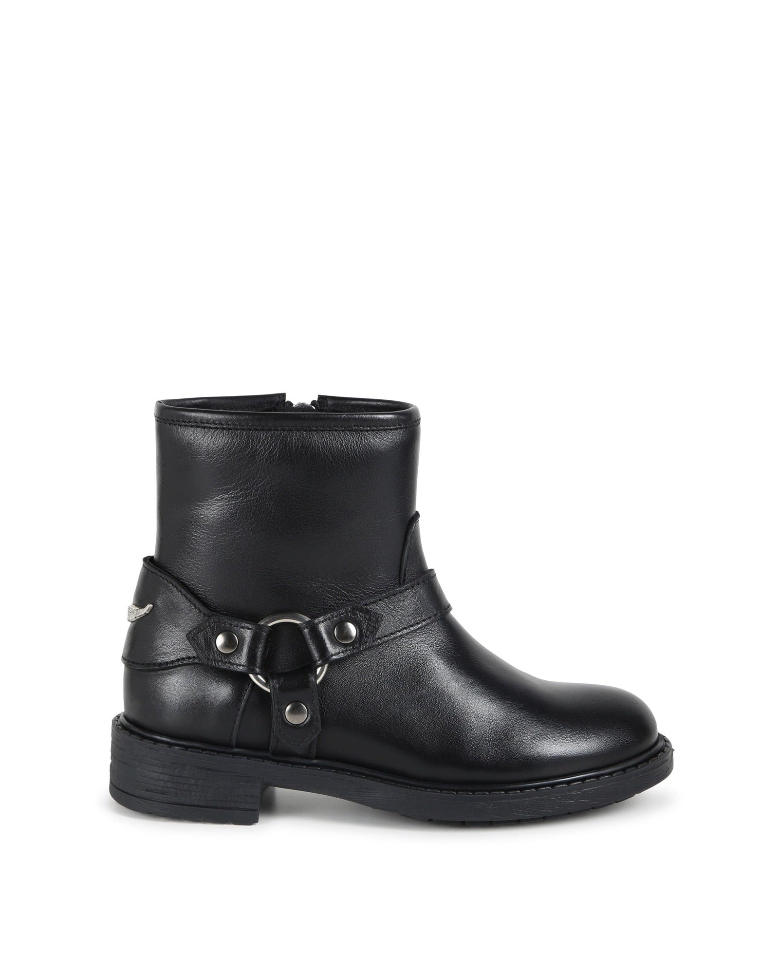 Bottines à zip en cuir - Black