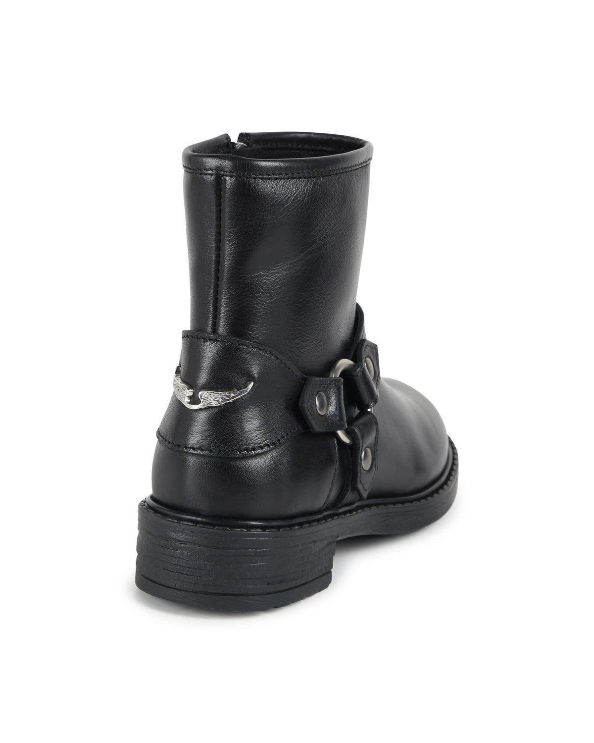 Bottines à zip en cuir - Black