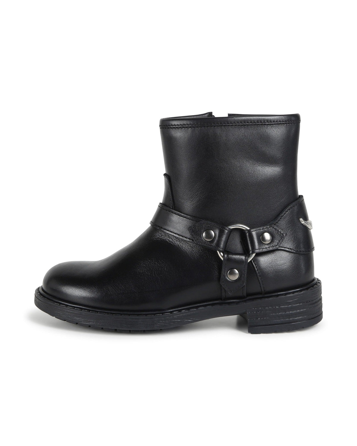 Bottines à zip en cuir - Black