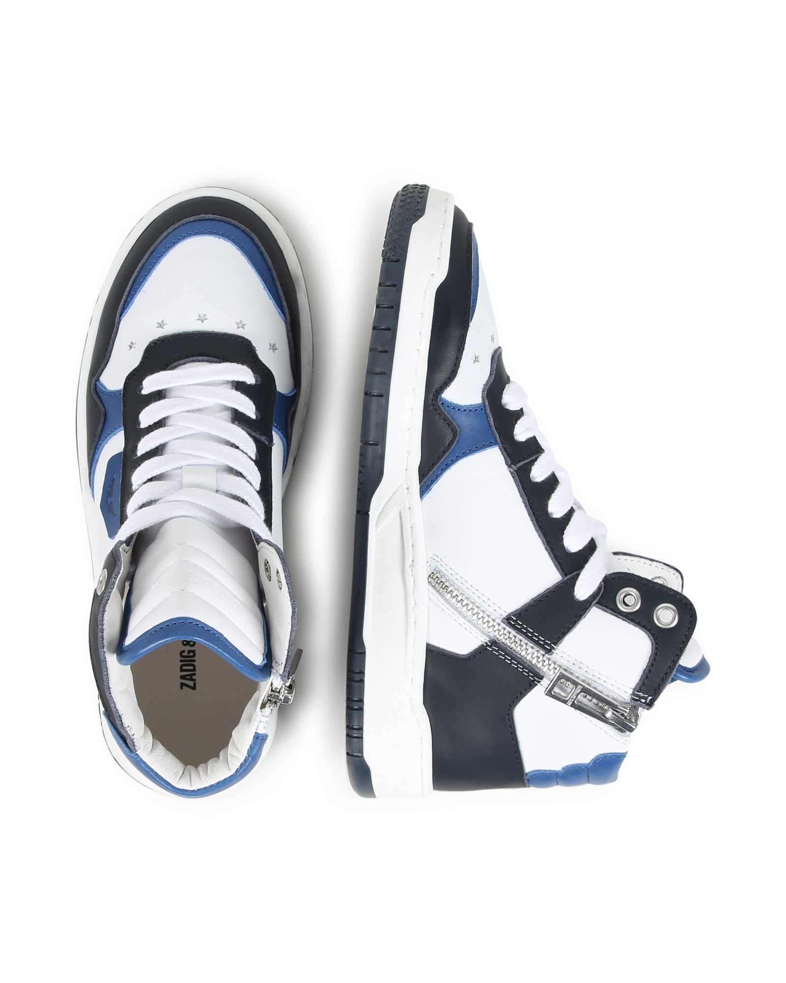 Sneakers montantes Iconic en cuir - Nuit