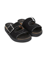 Sandales en croûte de velours - Black