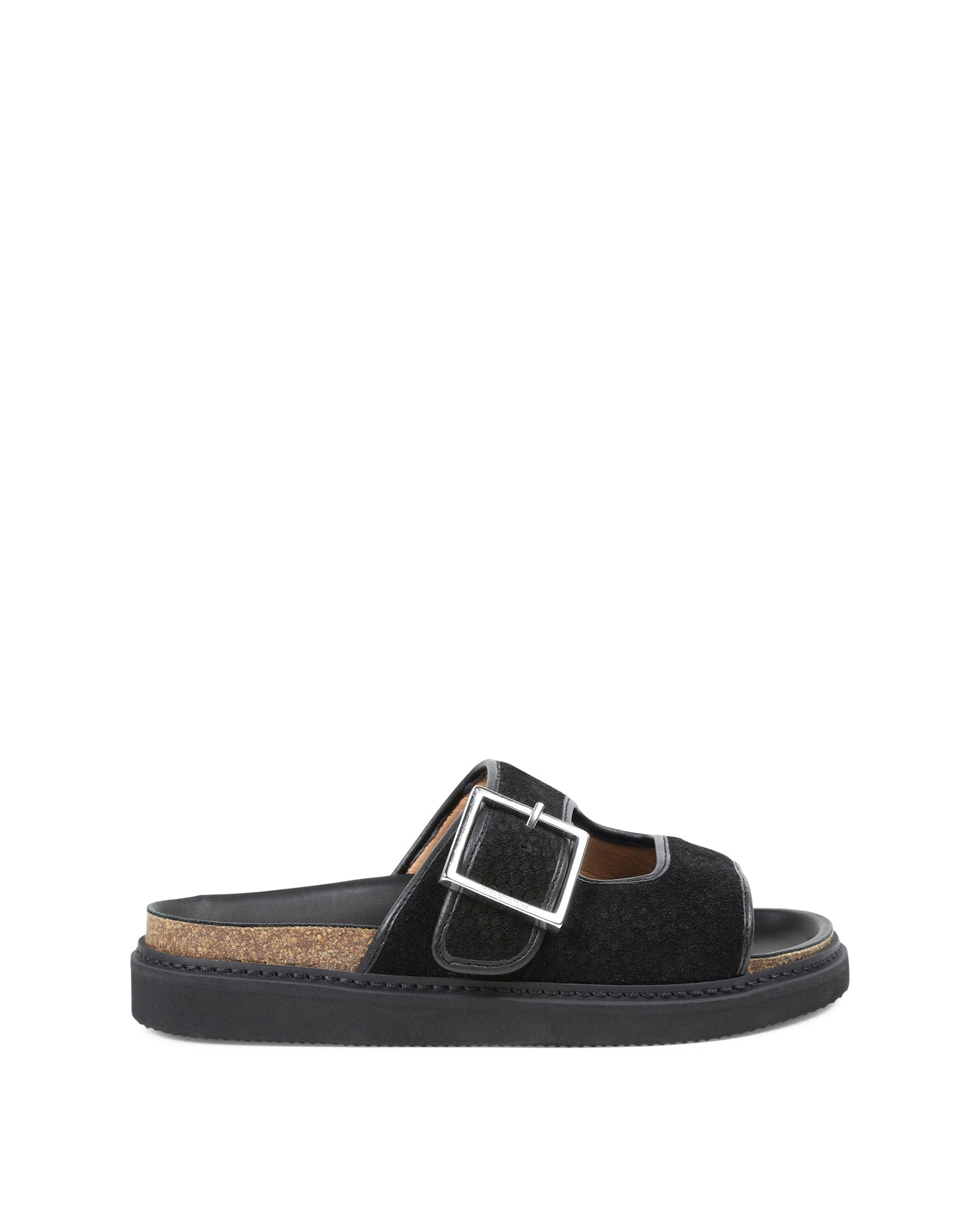 Sandales en croûte de velours - Black