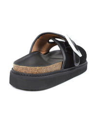 Sandales en croûte de velours - Black