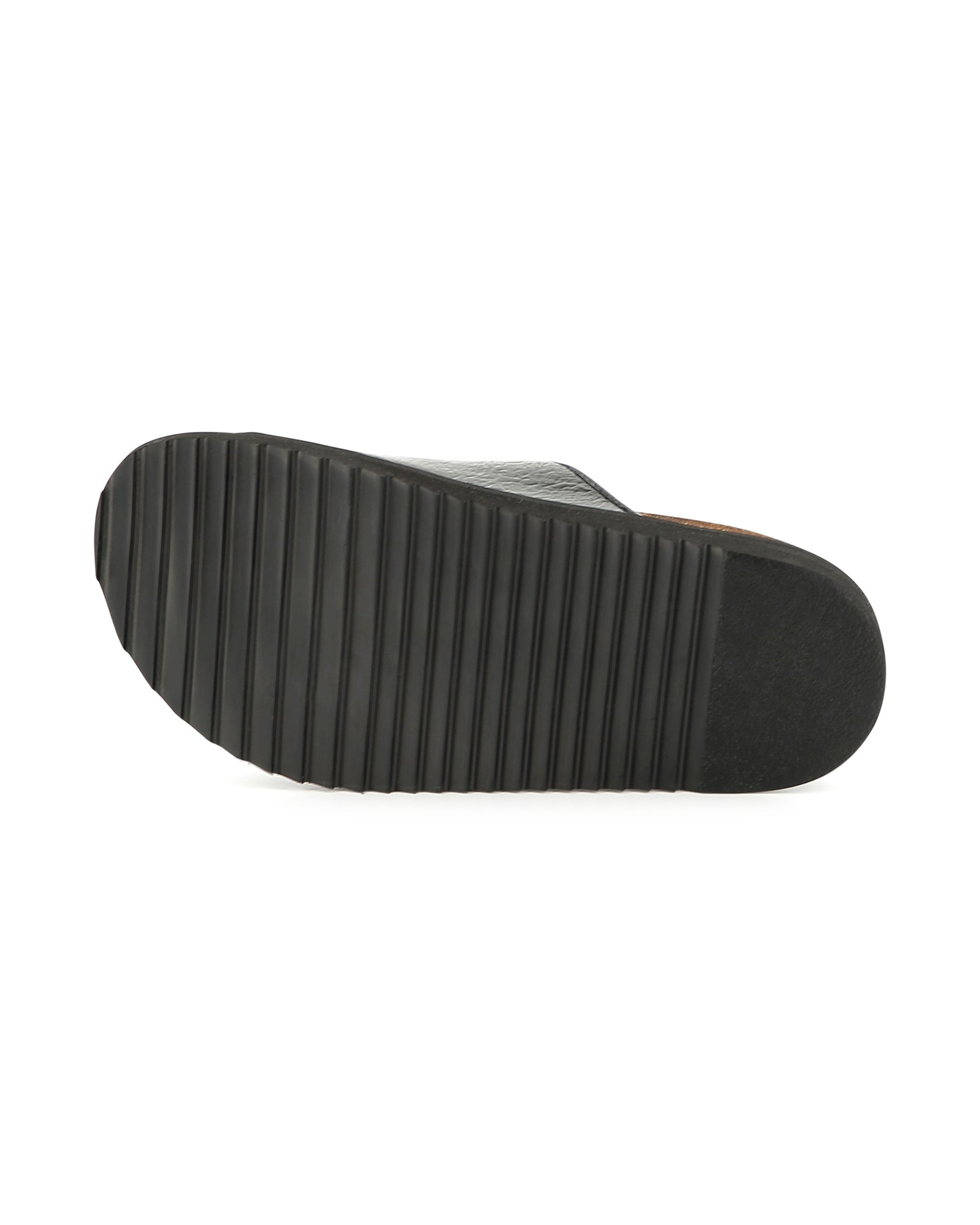 Sandals with buckle fastening in leather - Black