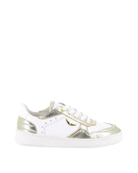 Sneakers à lacets en cuir - Light Gold