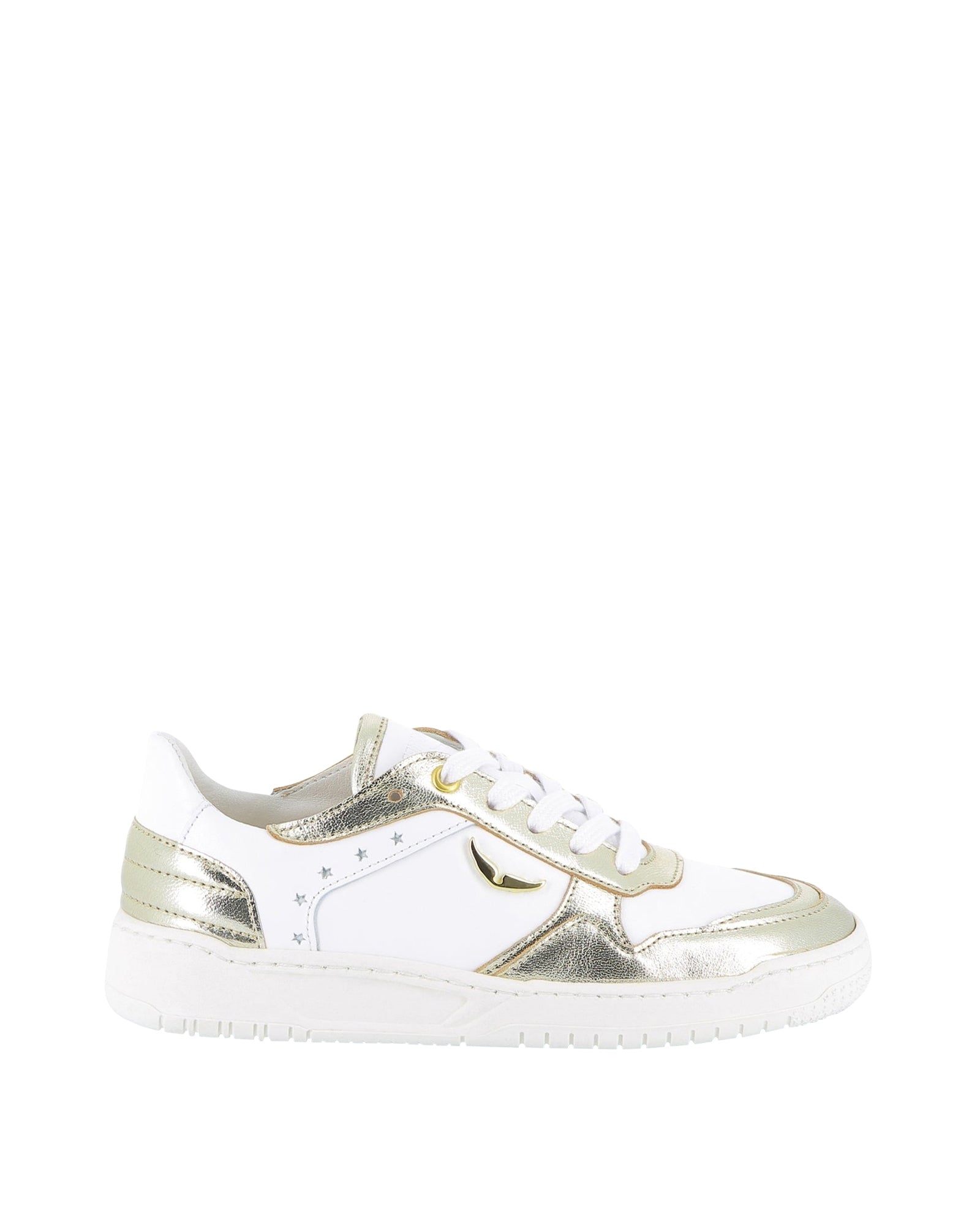Sneakers à lacets en cuir - Light Gold